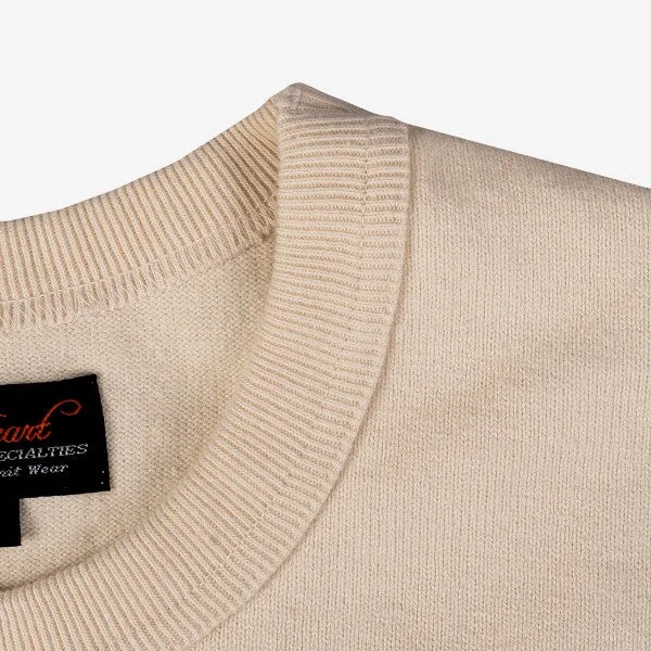 11oz Cotton Knit Crew Neck T-Shirt - Cream IHT-1600-CRM