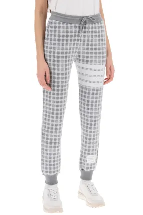 4-bar joggers in check knit