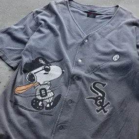 90's　MLB Chicago White Sox/シカゴ・ホワイトソックス “SNOOPY” ベースボールシャツ　USA製　220912