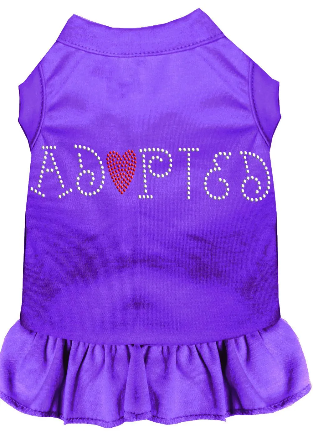 Adopted Rhinestone Dress Purple Lg (14)