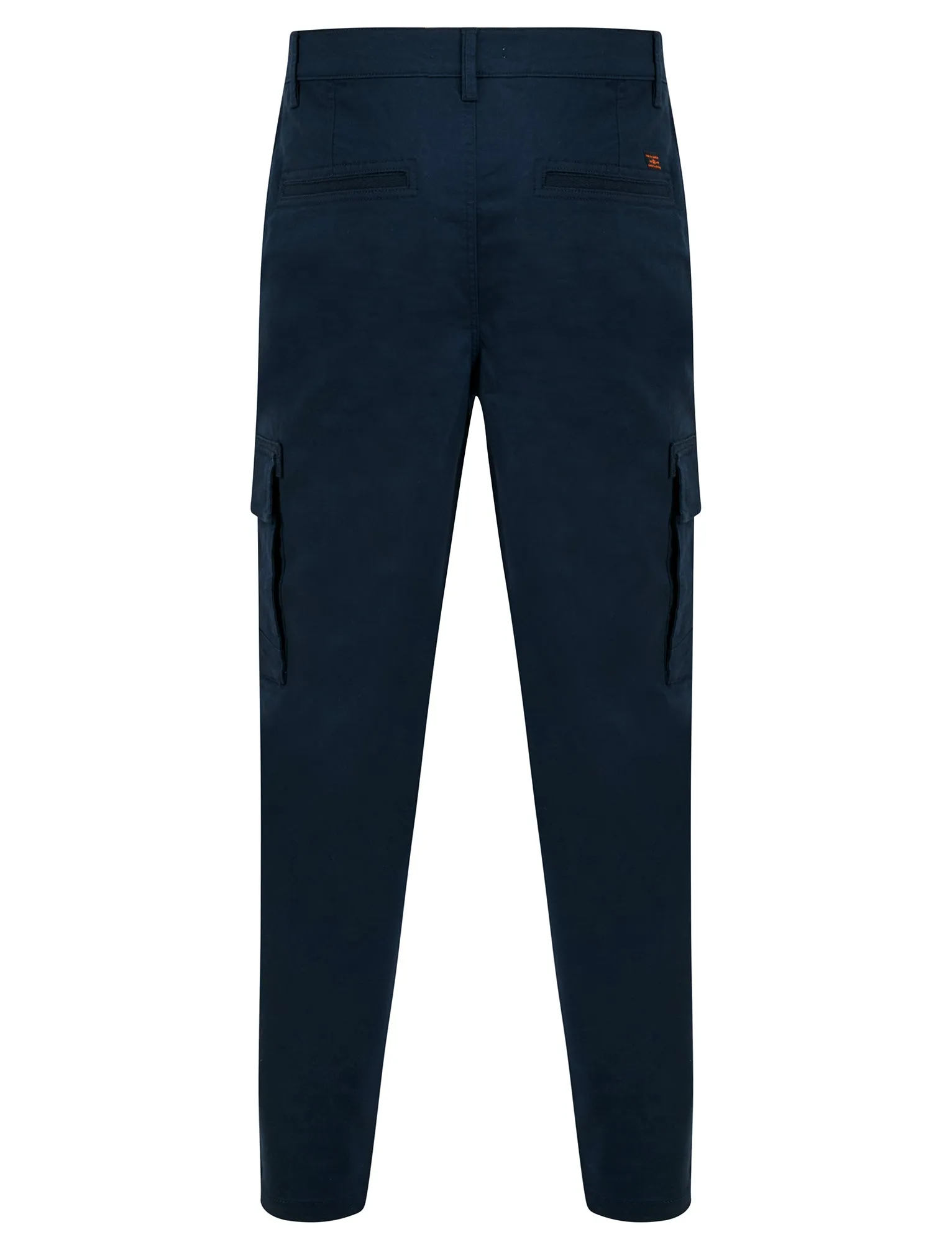 Almagro Stretch Cotton Blend Multi-Pocket Cargo Trousers in Sky Captain Navy - Tokyo Laundry