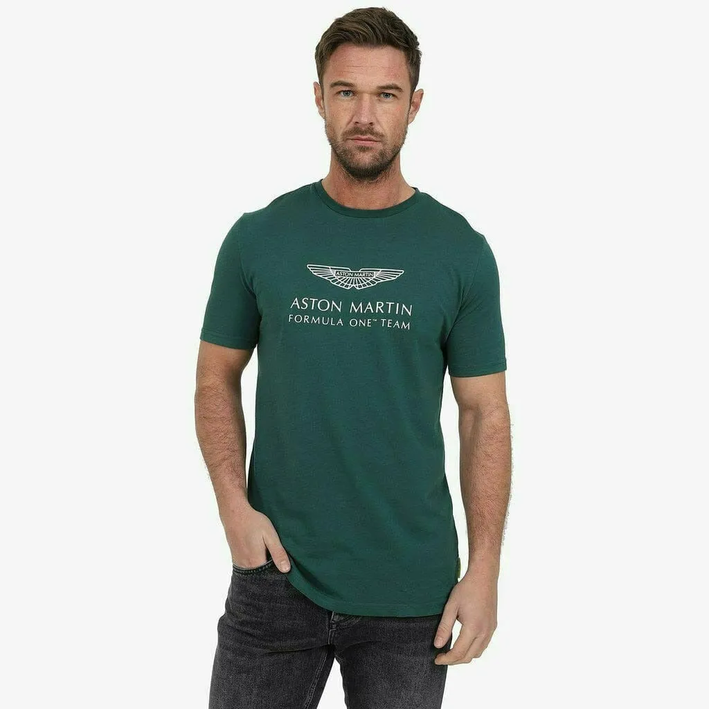 Aston Martin F1 Men's Essential Logo T-Shirt -Green/Black