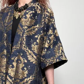 Audrey Swing Coat - Luxe royal jacquard