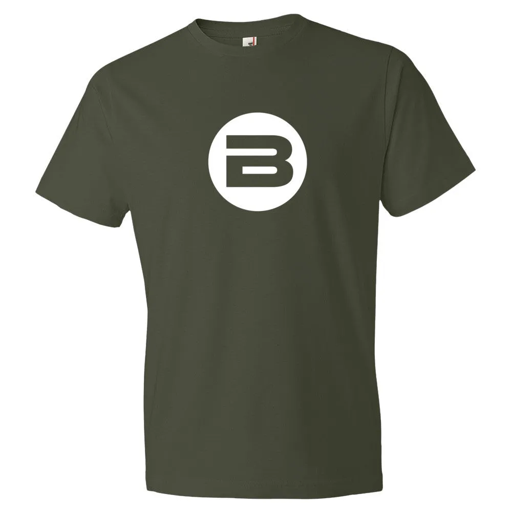 B Logo Short Sleeve T-shirt, White Logo