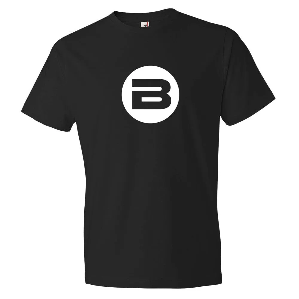 B Logo Short Sleeve T-shirt, White Logo