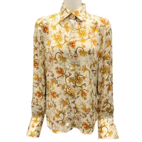 Barbara Bui Ivory / Gold Multi Printed Satin Shirt