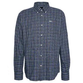 Barbour Ashton Tattersall Regular Fit Mens Shirt - Dark Navy