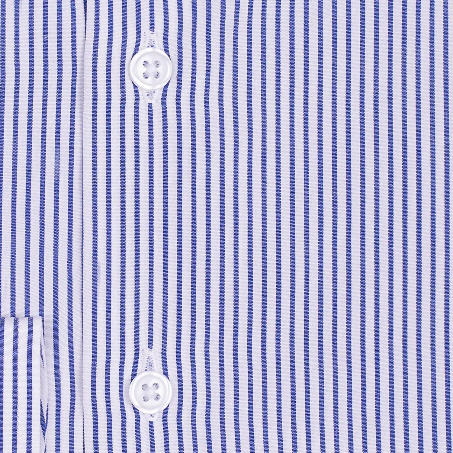 Bespoke - White & Dark Blue Medium Striped Shirt