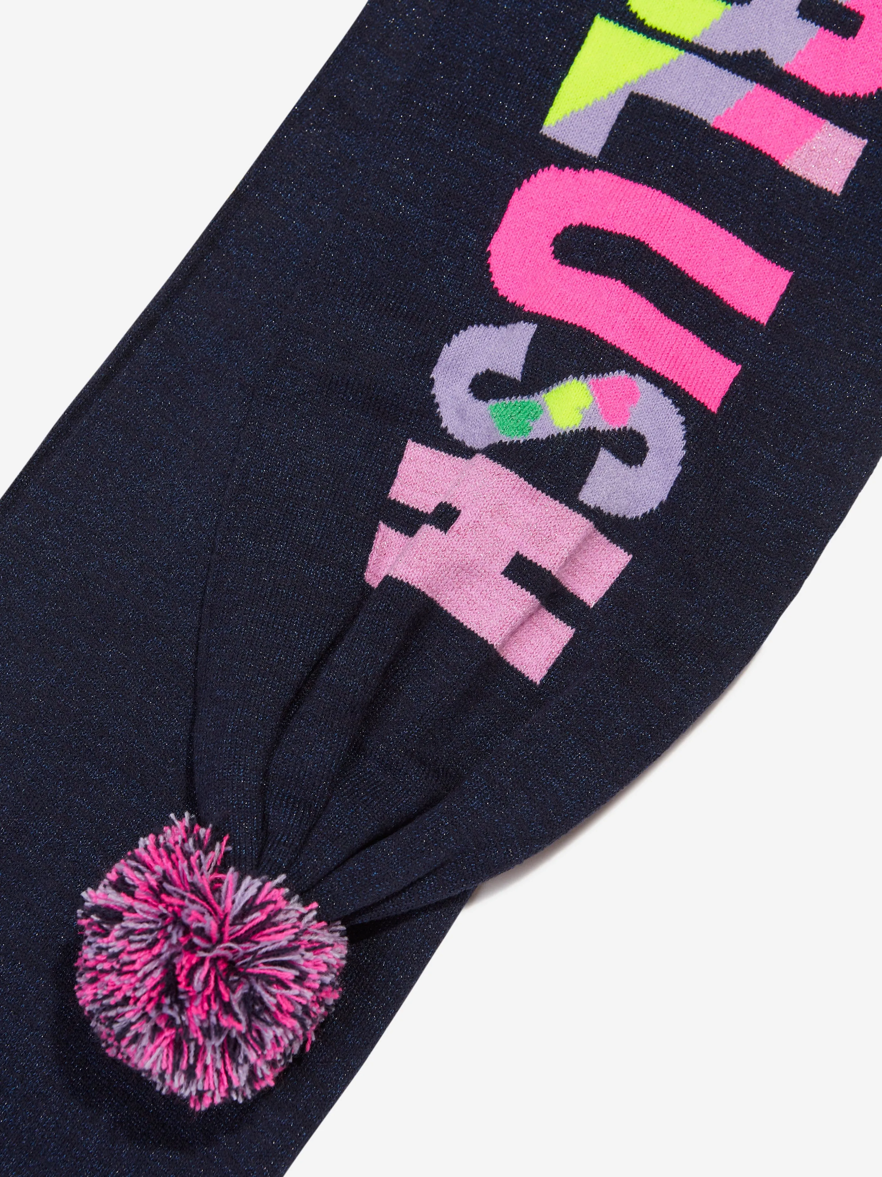 Billieblush Girls Pom Pom Scarf in Navy