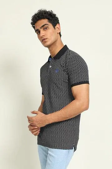 Black CGR Printed Polo