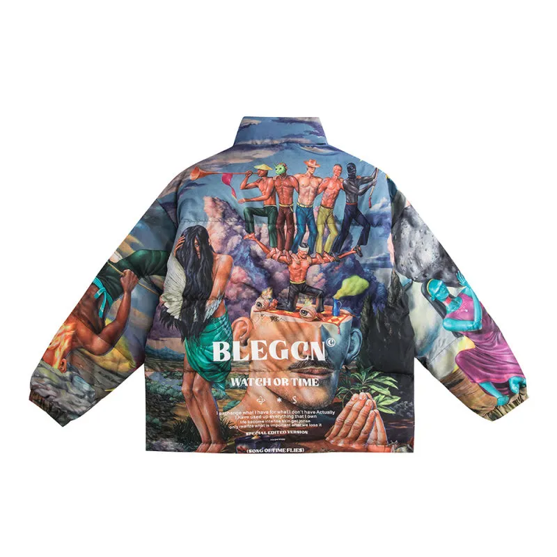 BLEGCN BLACK ENERGY HIGH NECK BOMBER JACKET