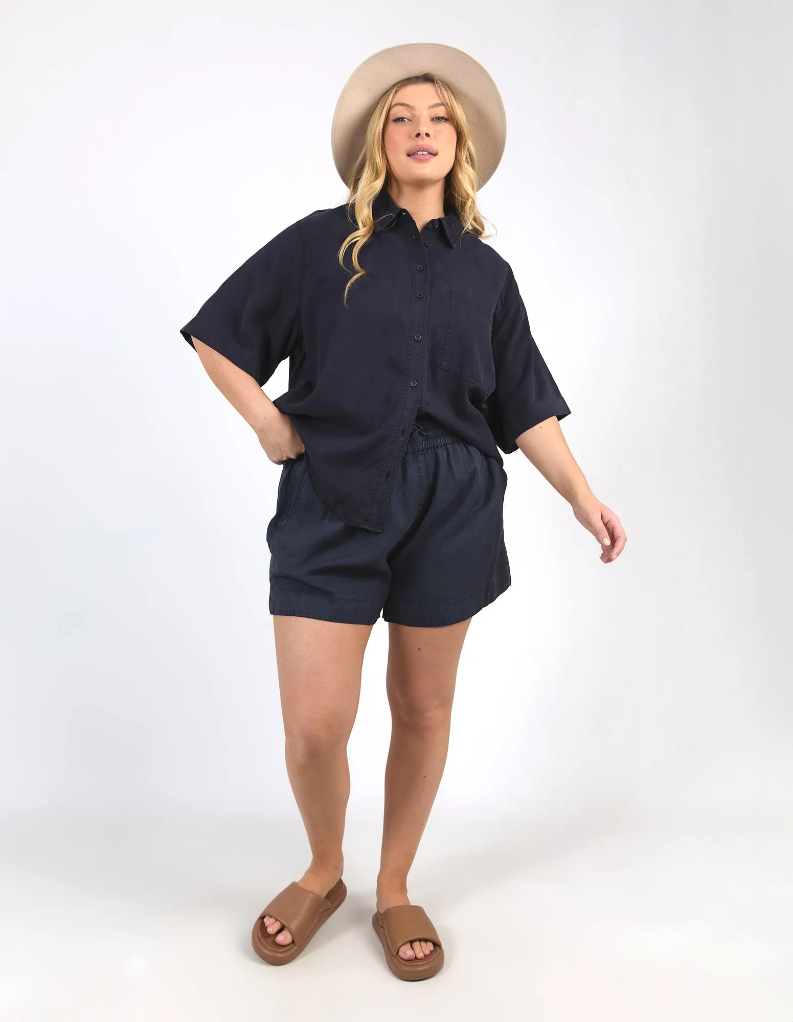 Bliss Washed Shirt Washed Navy