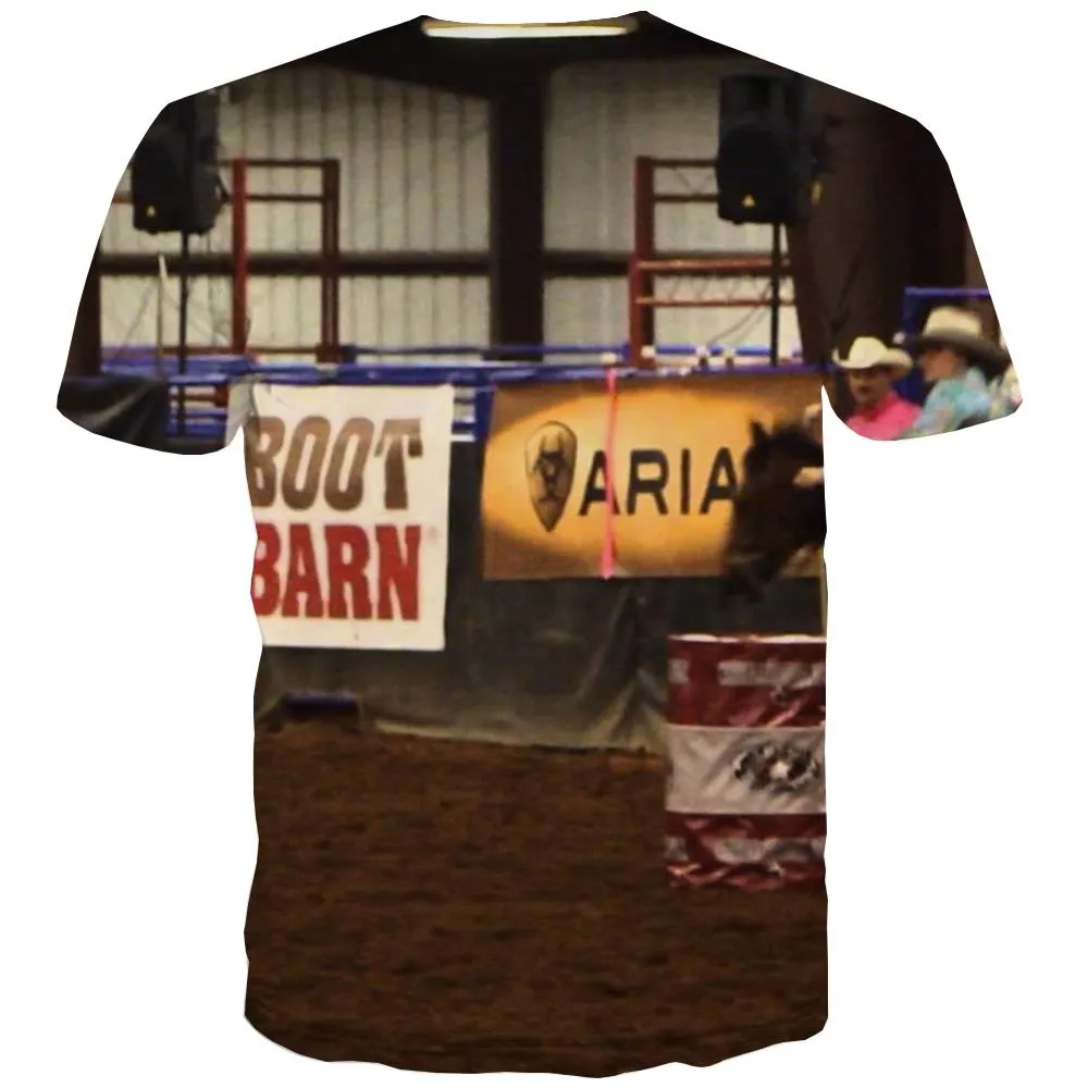 Borse T shirts Men Competition T shirts Funny Raced Tshirts Cool Equestrian T-shirts 3d