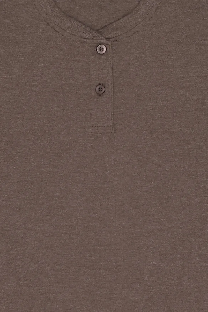 Brown Henley T-Shirt