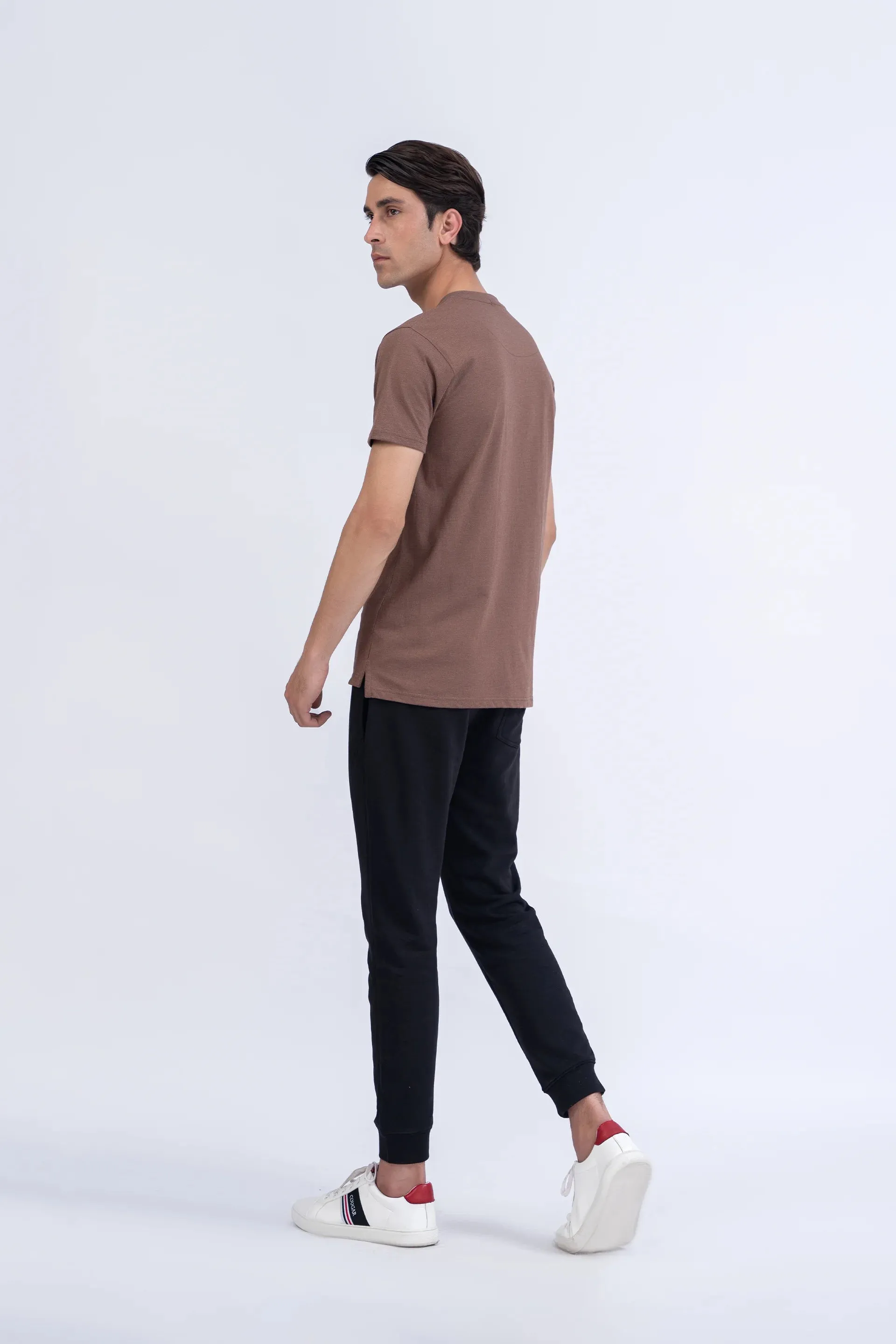 Brown Henley T-Shirt