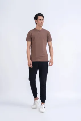 Brown Henley T-Shirt