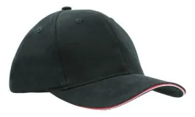 BRUSHED HEAVY COTTON CAP WITH DOUBLE SANDWICH