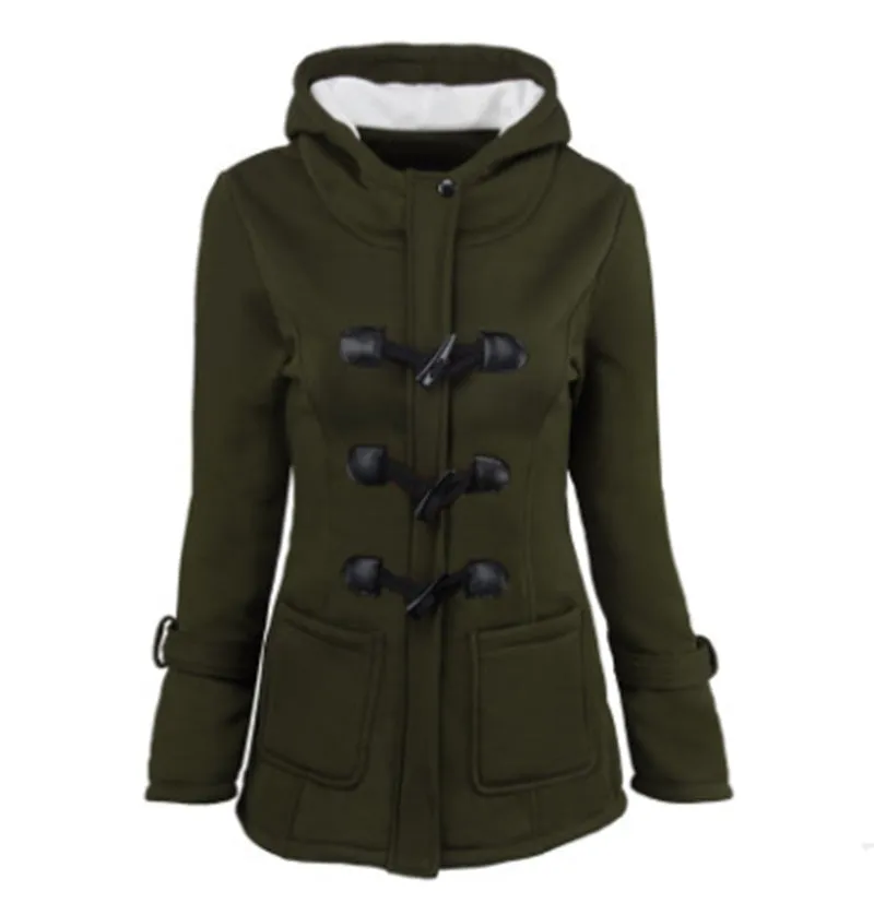 Button Long Down Coat for Women -GlamzLife