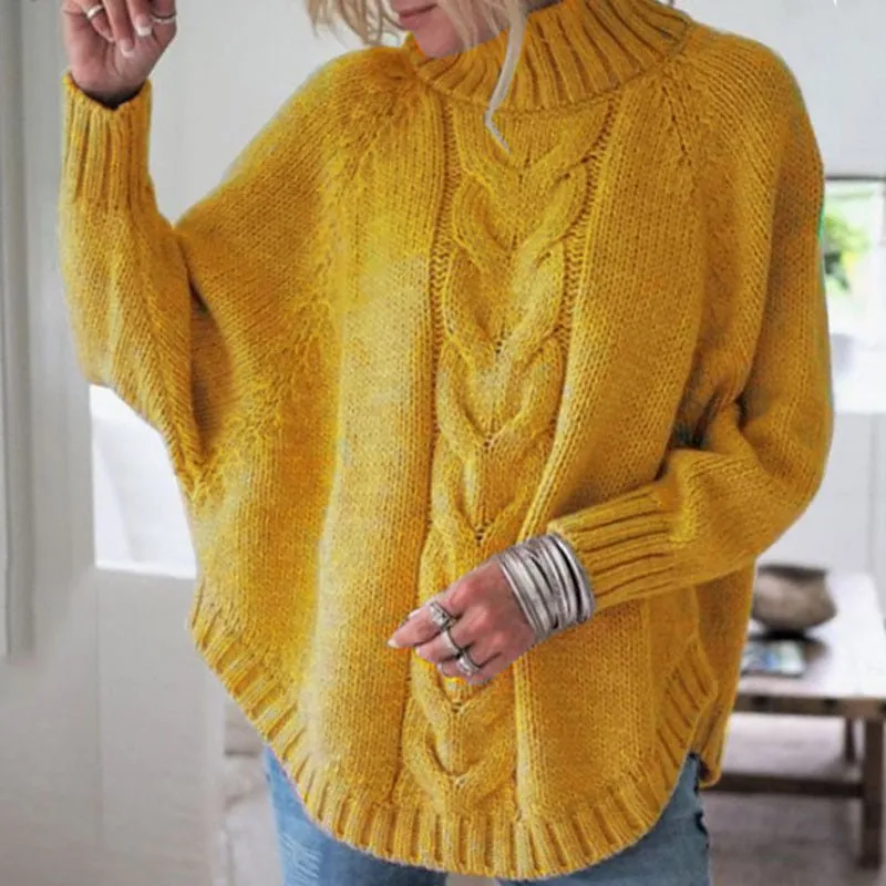 Cable Knit Turtleneck Sweater