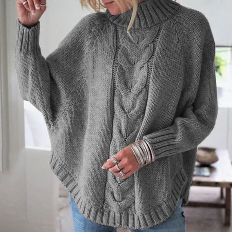 Cable Knit Turtleneck Sweater