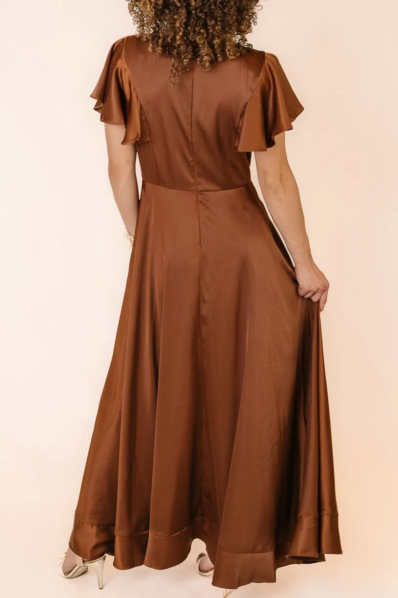 Callie Dress in Brown - FINAL SALE