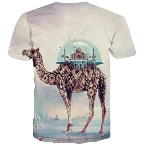 Camel T shirts Men Animal Tshirt Printed House T-shirts Graphic Nebula Tshirt Anime Sail Tshirts Novelty