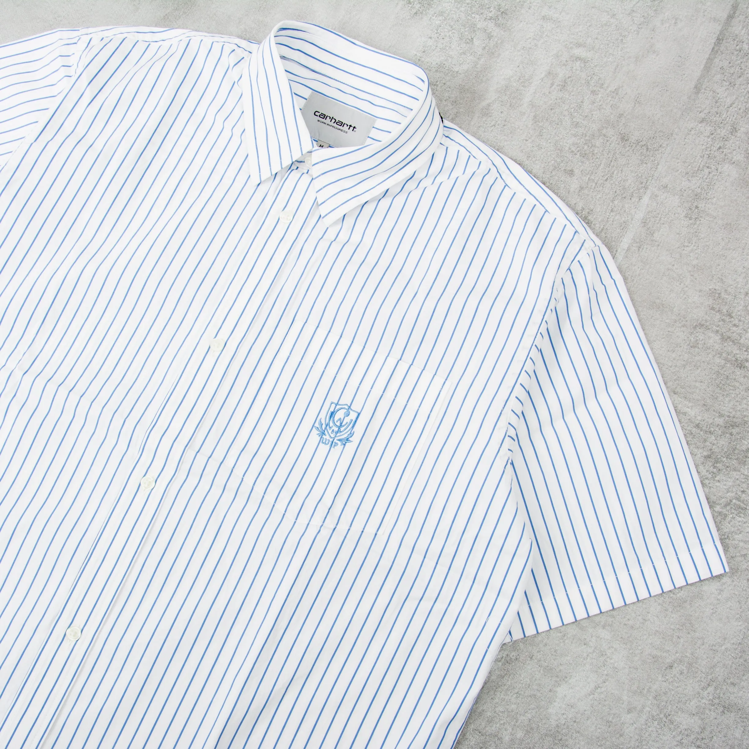 Carhartt WIP Linus S/S  Stripe Shirt - Bleach / White