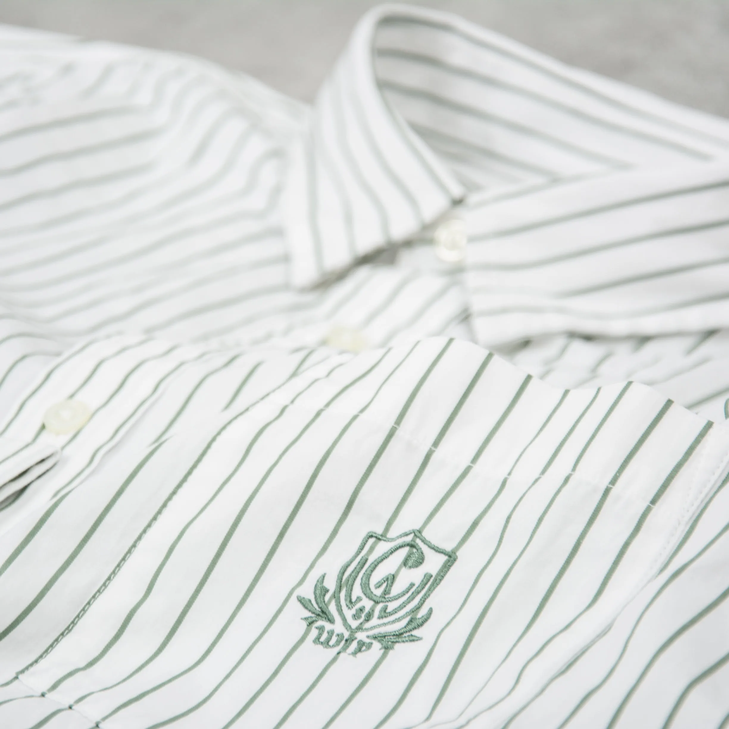 Carhartt WIP Linus Stripe Shirt - Park / White