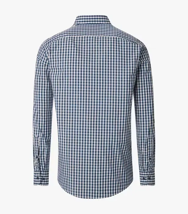 Casa Moda Casual Fit Long Sleeve Check Shirt - Light Blue