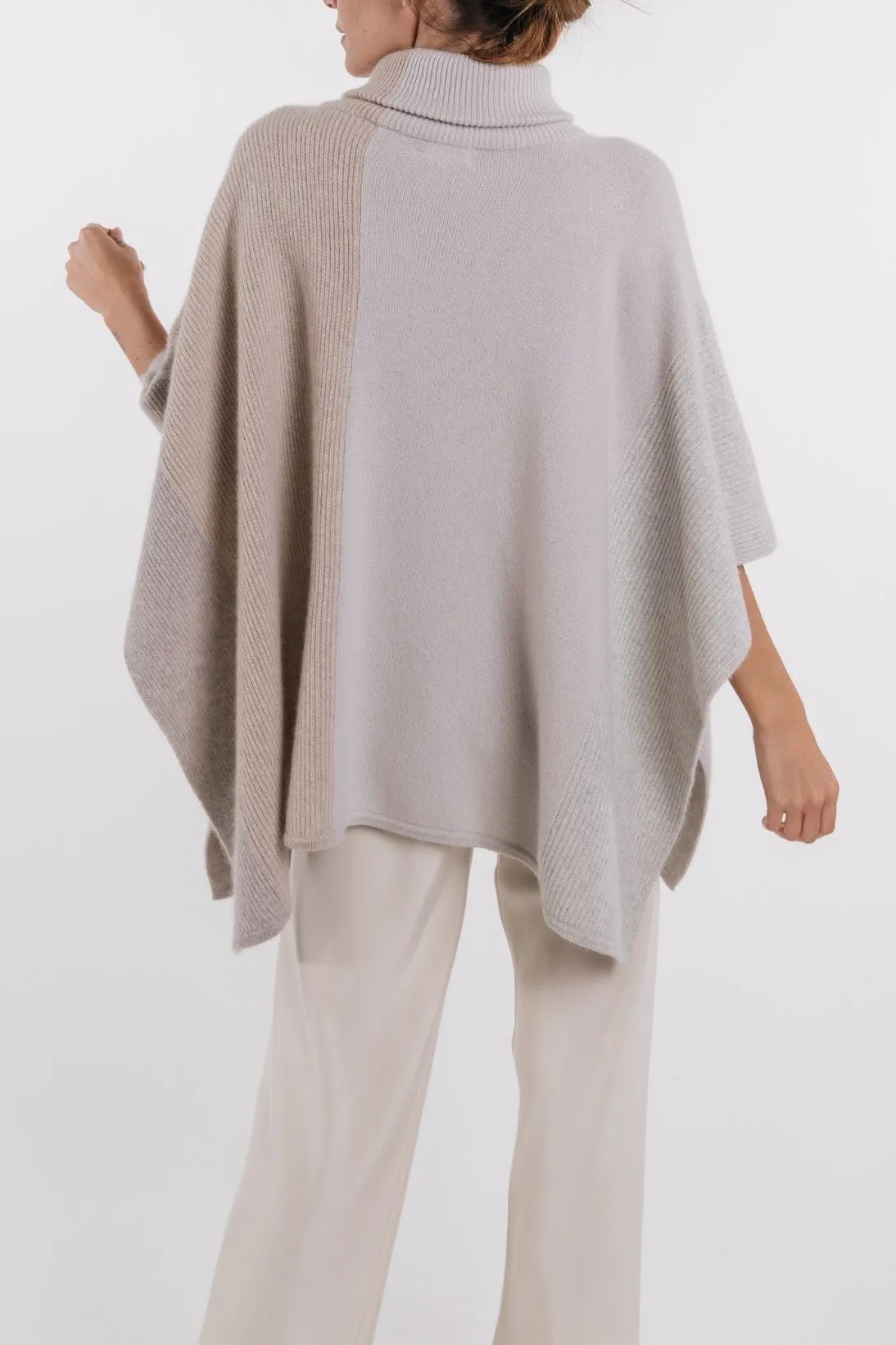 CASHMERE PATCHWORK PONCHO