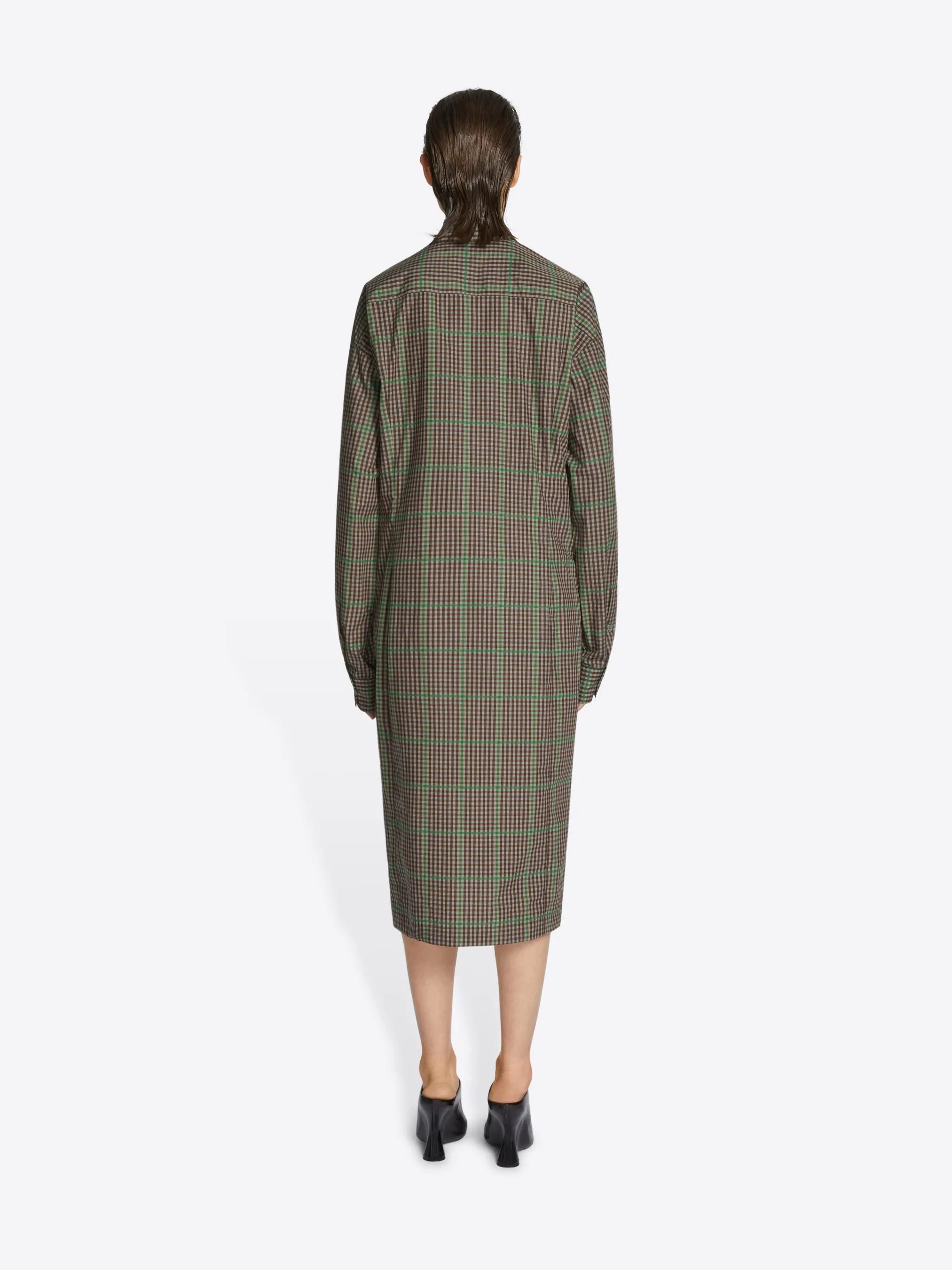 Checked shirt dress