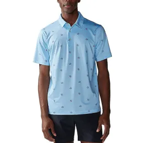 Chubbies The Kiss My Putt Performance Polo Shirt - Light/Pastel Blue