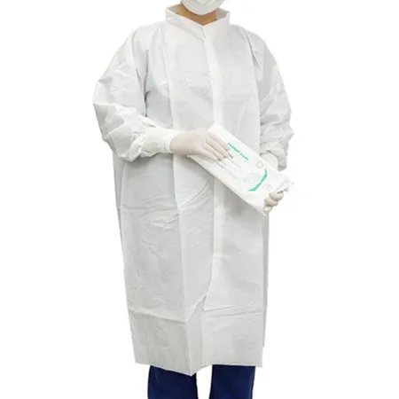 Cleanroom Lab Coat Contec® CritiGear™ White X-Large Knee Length Microporous Fabric Disposable - Contec Inc  Mfr# HCGA0042