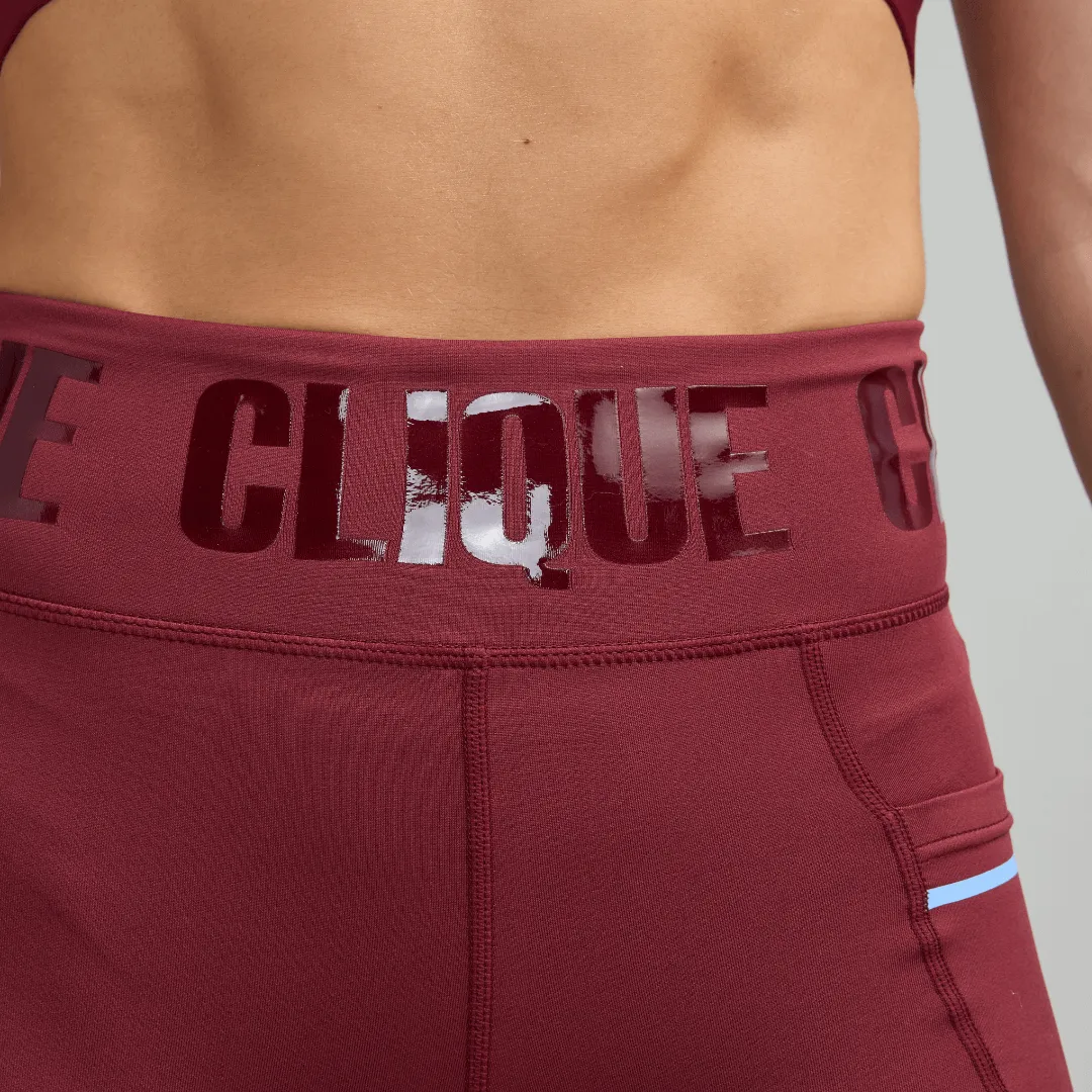 CLQ Power Compression Tights - Oxblood