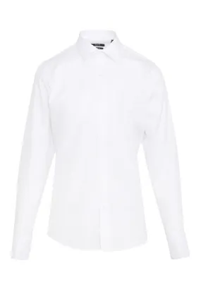 Comfort Fit French Cuff Cotton White Dress Shirt