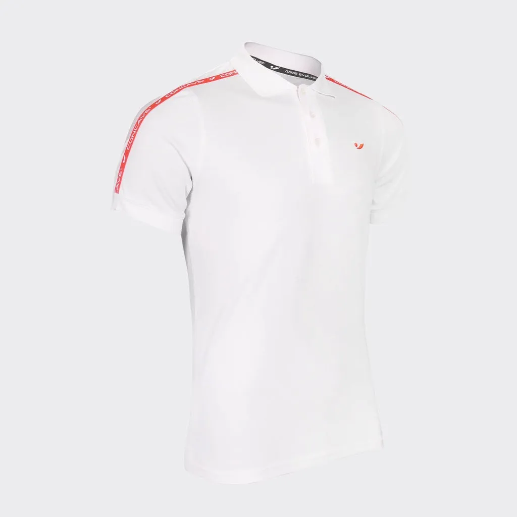 Concave - Polo Shirt -  Cave Lifestyle  - White / Red