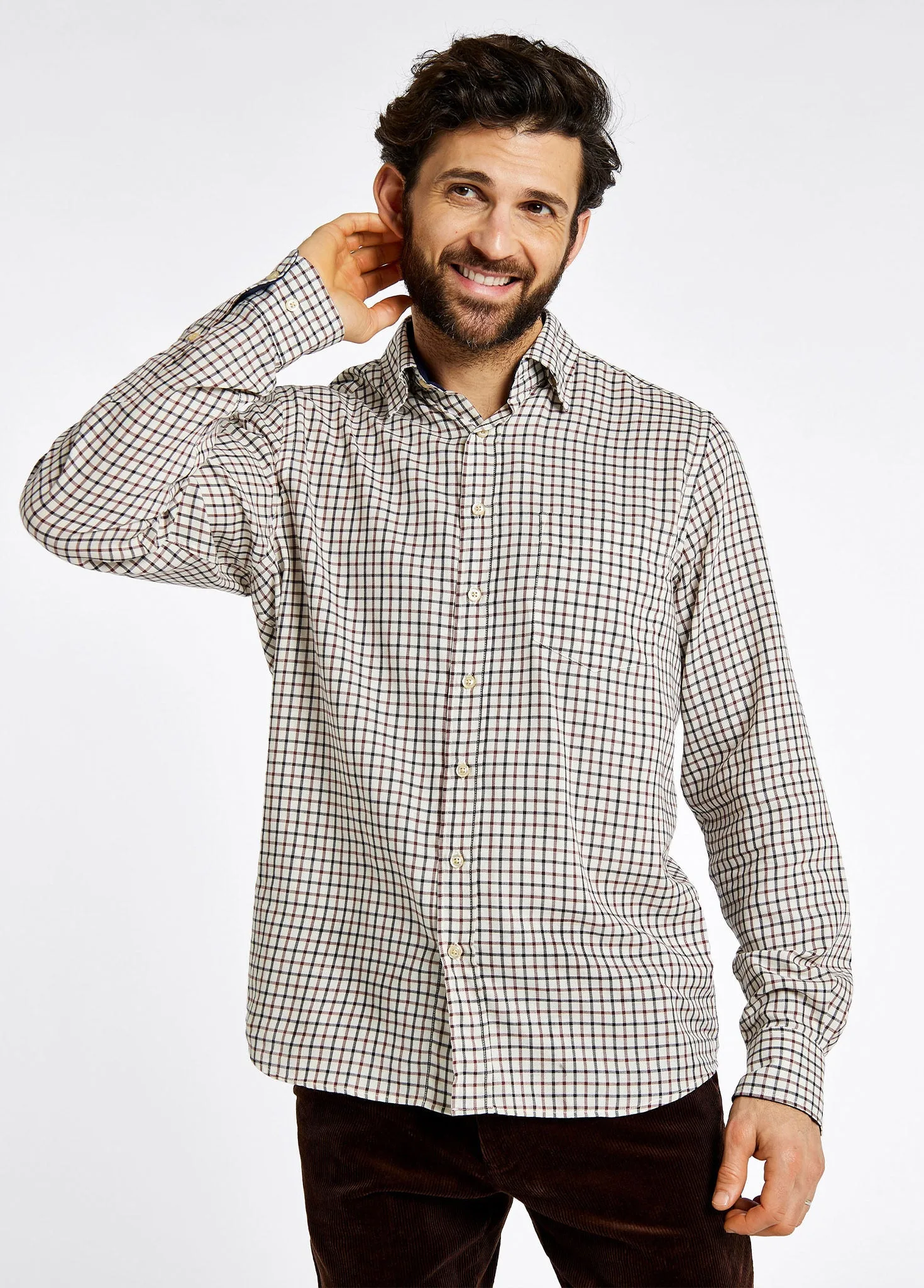 Connell Tattersall Check Shirt - Ox Blood