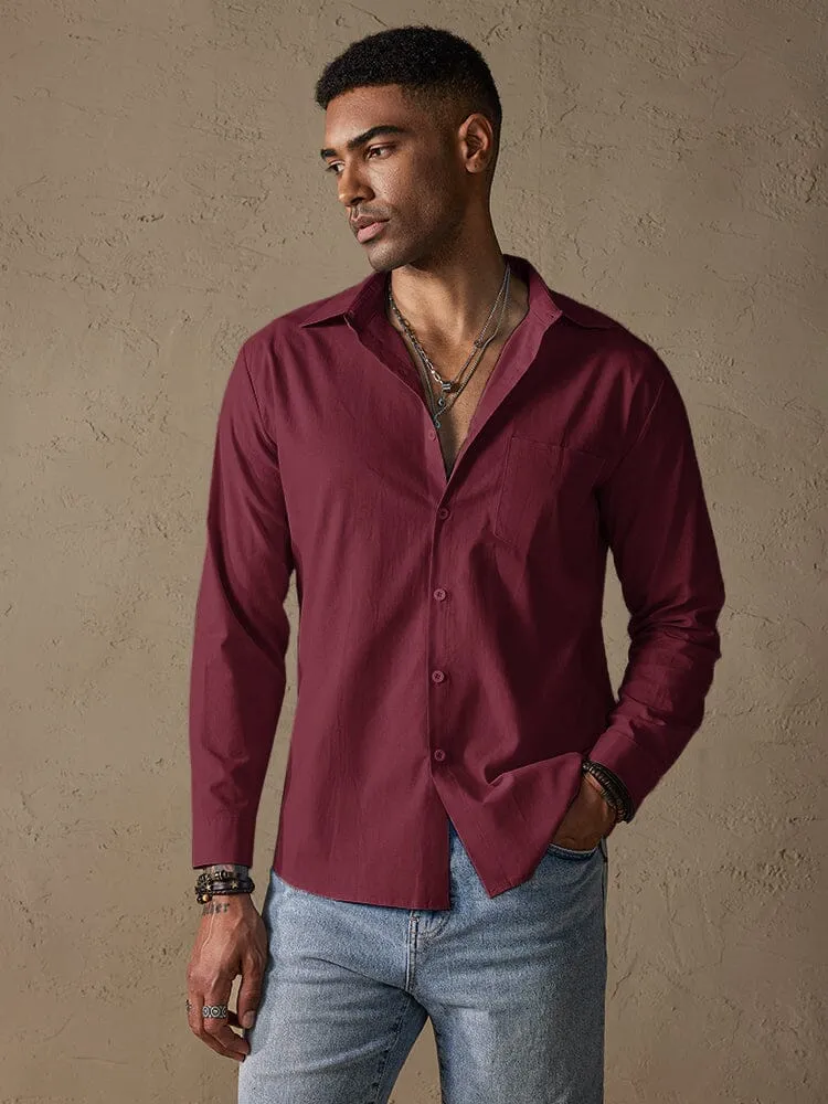 Cotton Linen Long Sleeve Casual Shirt