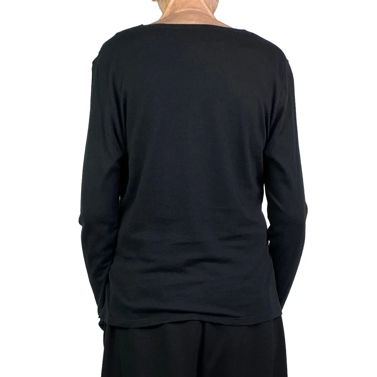 COTTON/CASHMERE BOXY CREWNECK T-SHIRT