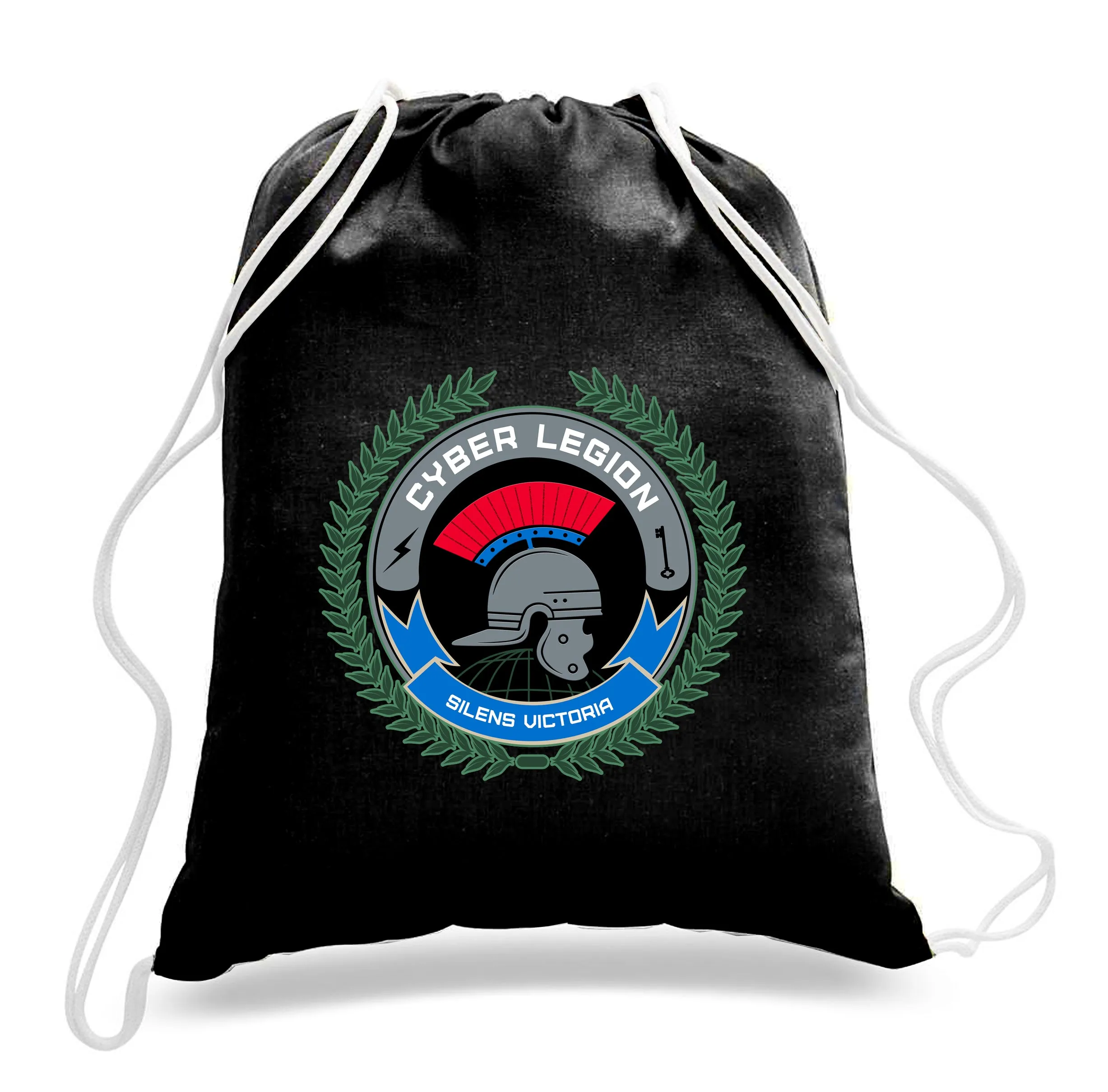 Cyber and Silent Cotton Canvas Draw String Bag- Comes in White and Black.