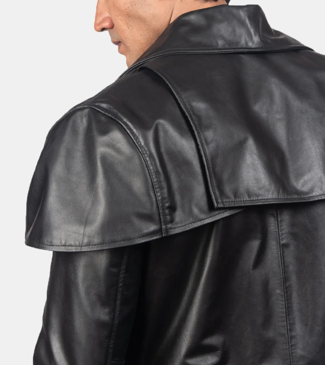 Danyon Men's Black Leather Coat