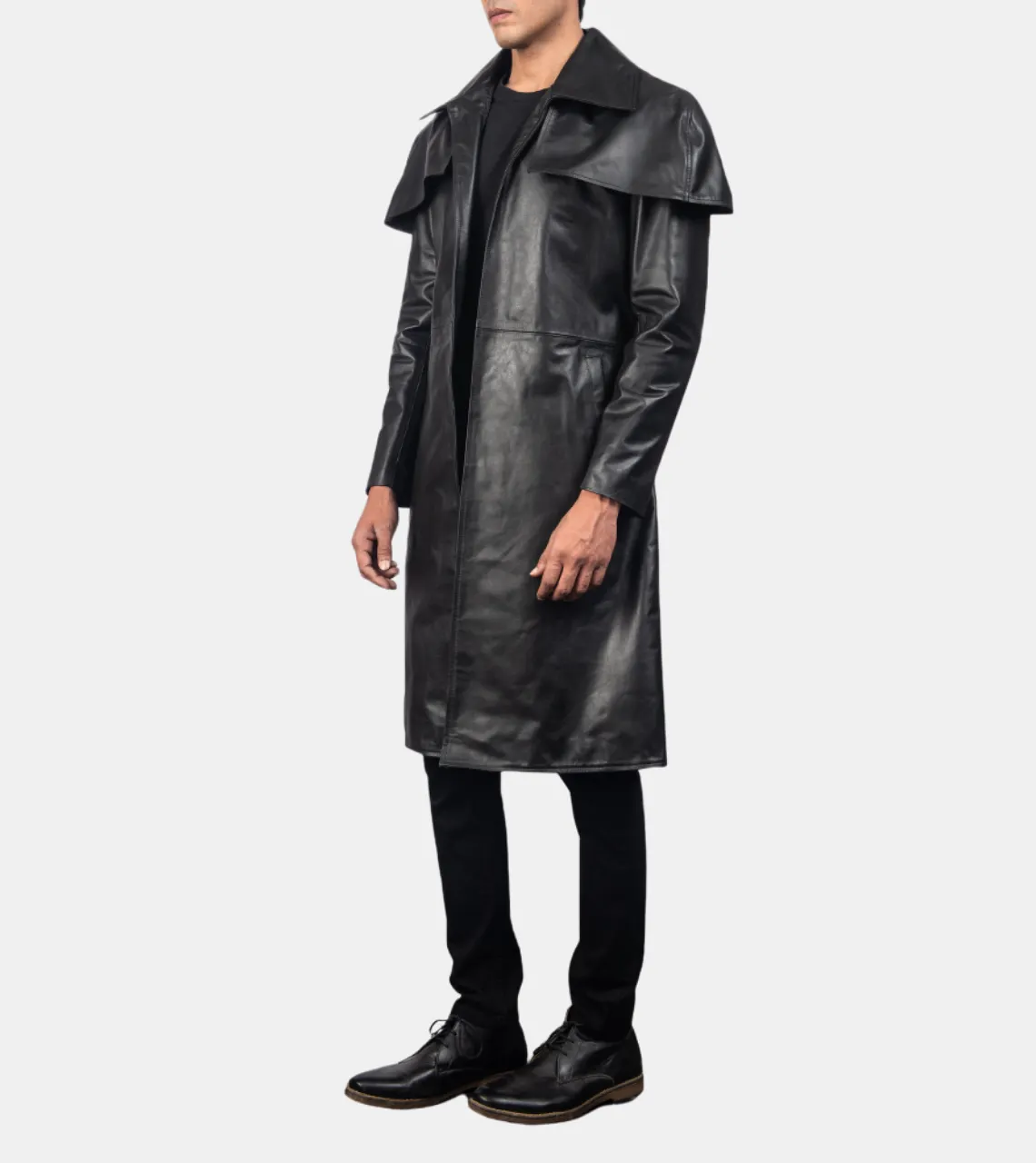 Danyon Men's Black Leather Coat