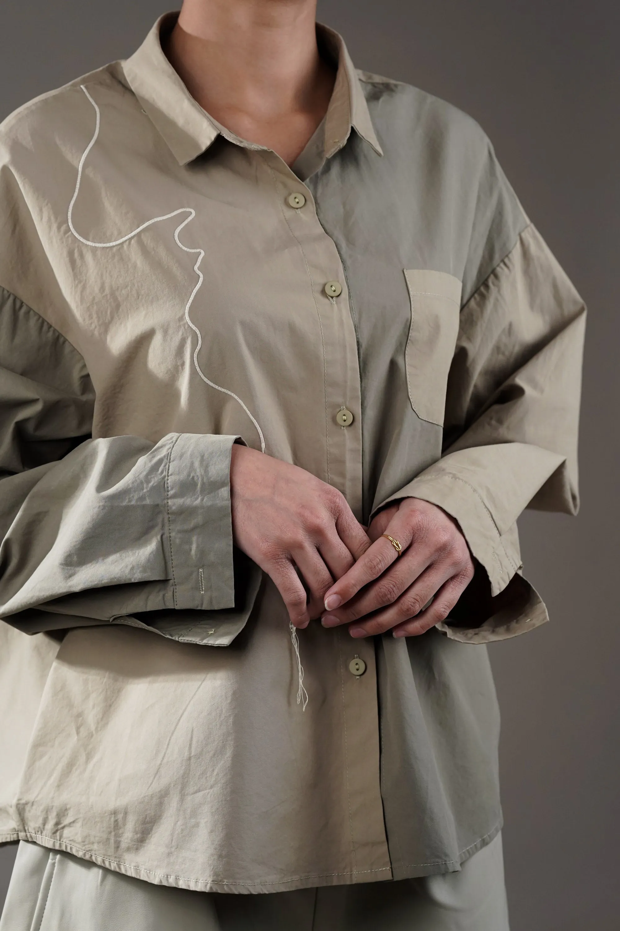 Double Shaded Oversized Shirt