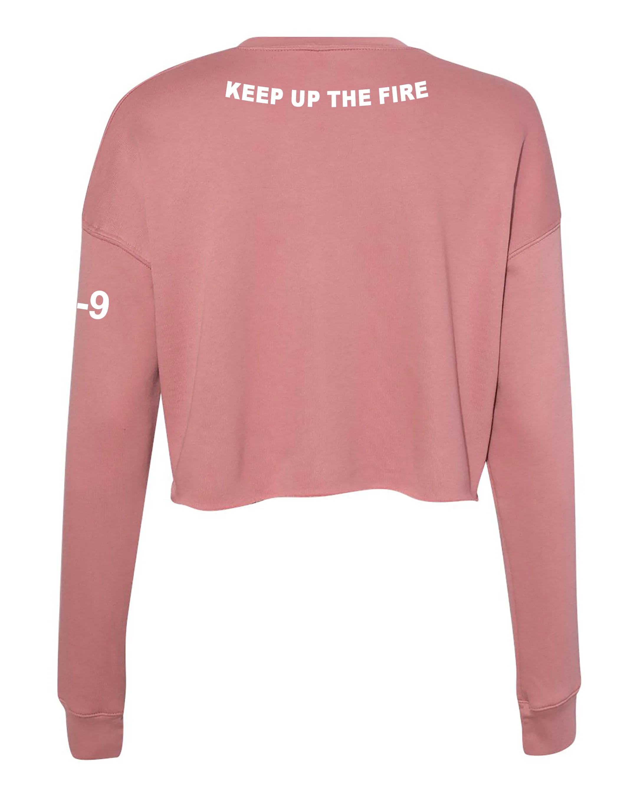 Dragon Front Women's Cropped Crew Fleece, (Text on Back). Comes in different colors and designs