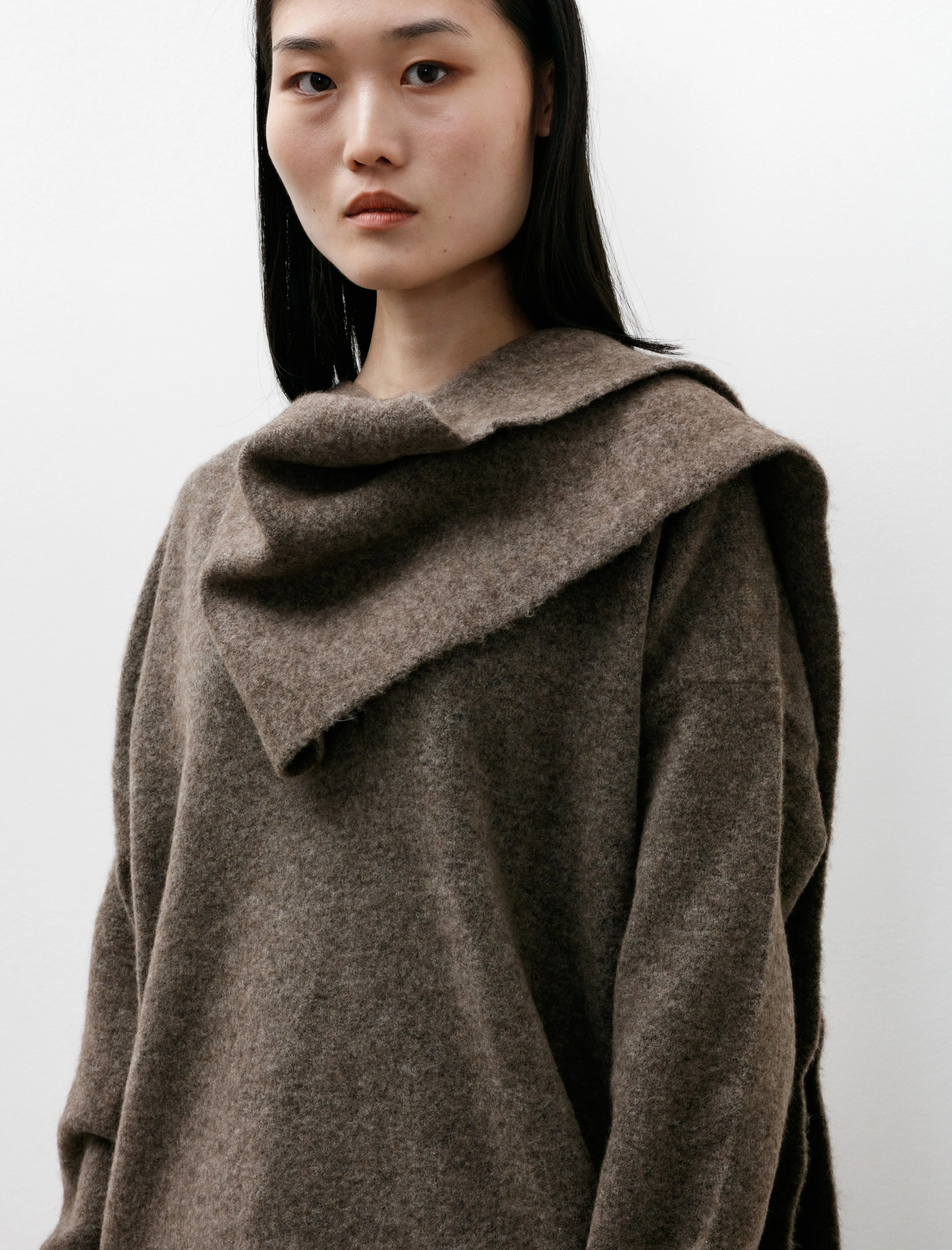 Draped Scarf Knit Truffle