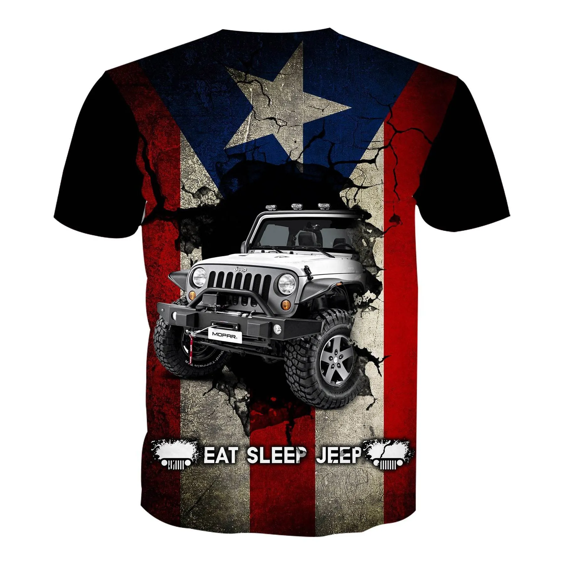 Eat Sleep Jeep Flag Puerto Rico - Kid's T-Shirt