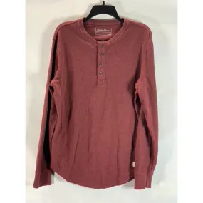 EDDIE BAUER Men's Red Wild River Thermal Henley Long Sleeve Shirt SZ M