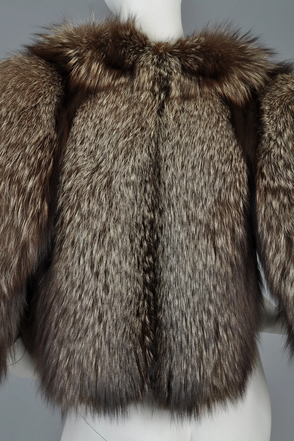 Edward Molyneux 1930s Silver Fox Fur Bolero