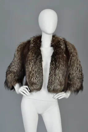 Edward Molyneux 1930s Silver Fox Fur Bolero