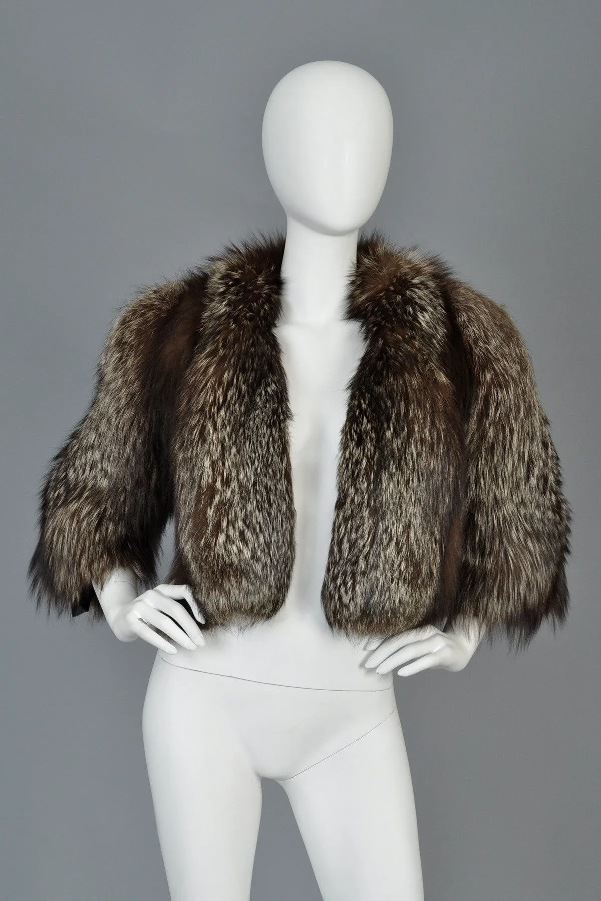 Edward Molyneux 1930s Silver Fox Fur Bolero